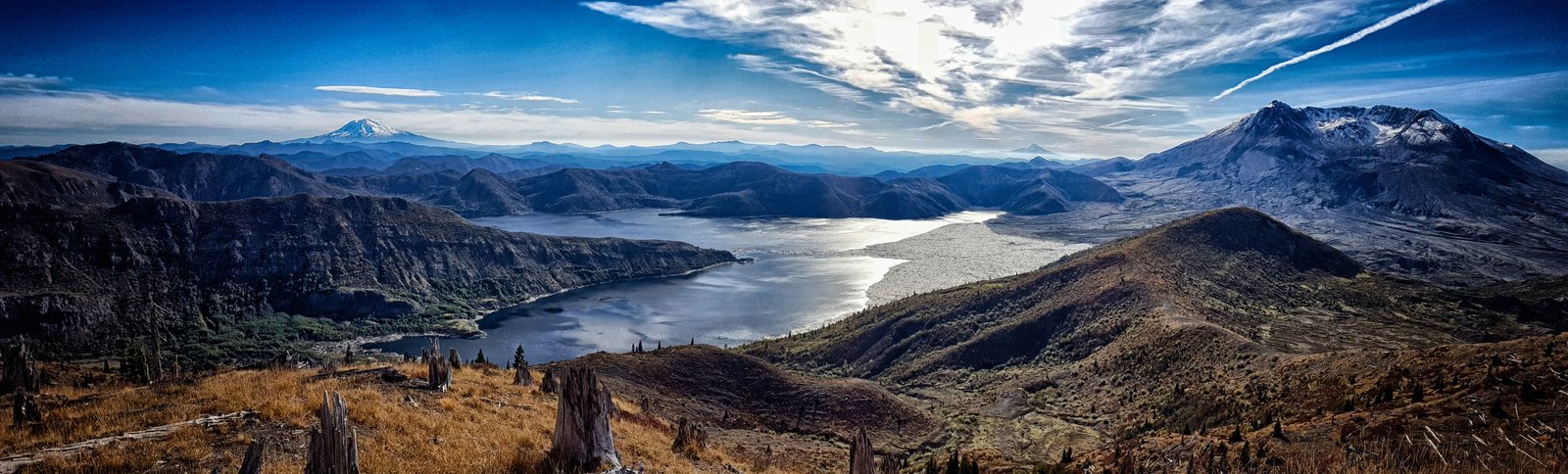 Adams, Hood, St. Helens, and Spirit Lake